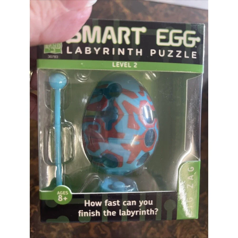 Smart Egg Labyrinth Puzzle Level 2 from BePuzzled Games. Zig Zag Version. 2019